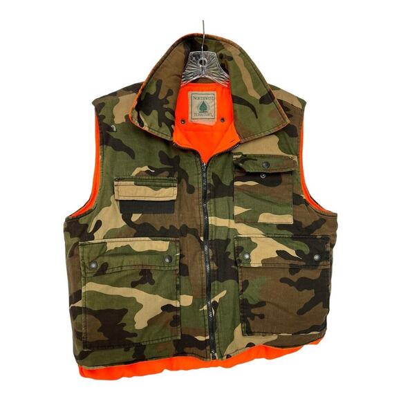 Vintage NorthWest Territory Hunting Vest Reversible Camo - Picture 1 of 9
